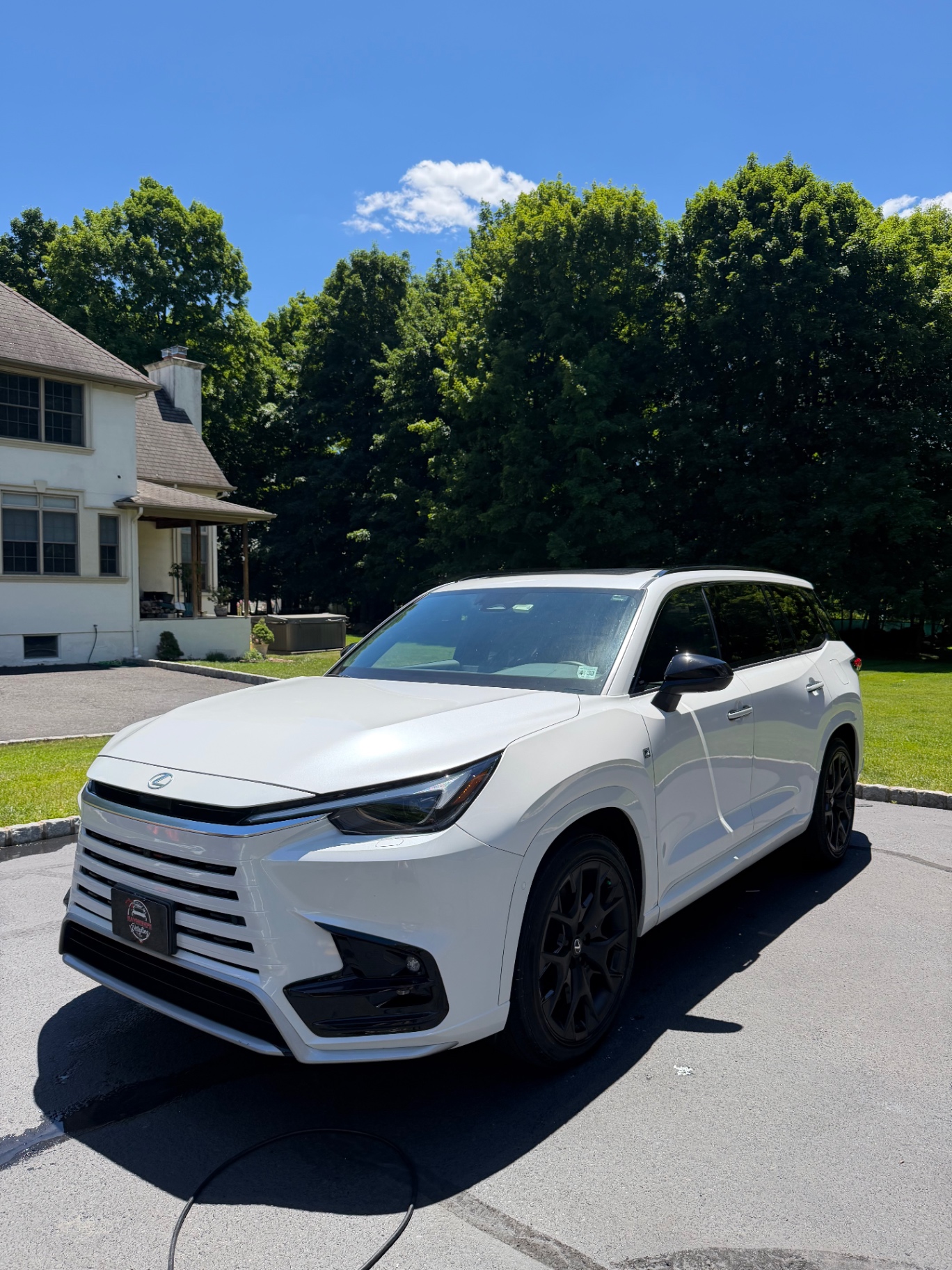 White Lexus SUV after a full exterior detail