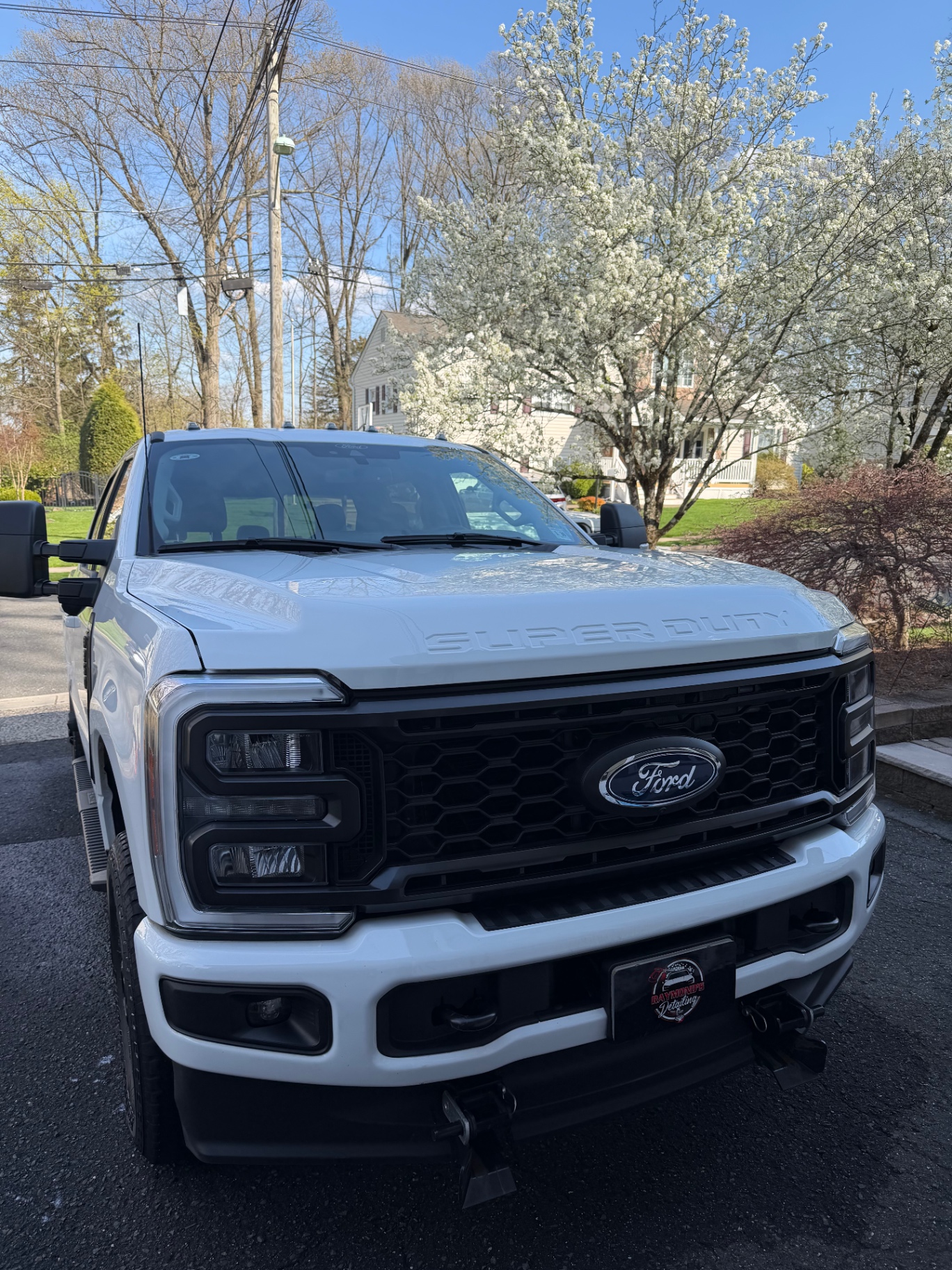 White Ford Super Duty detailed front to back